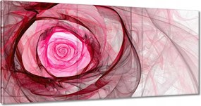 Vászonkép 180x90 Rózsaszín fraktál rózsa