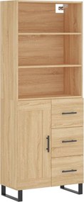 vidaXL sonoma tölgy szerelt fa magasszekrény 69,5 x 34 x 180 cm