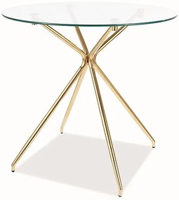 Azalia étkezőasztal kerek 80 cm víztiszta