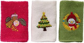 Xmas 3 részes pamut kéztörlő szett 30 × 50 cm