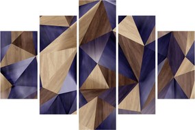 Kép - 3D fa háromszögek (150x105 cm)