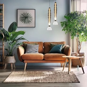 LED Csillár zsinóron LUCCO LED/18W/230V átm. 15 cm füstös