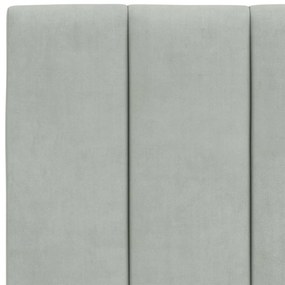 világosszürke bársony ágykeret matrac nélkül Hanko 140x200 cm