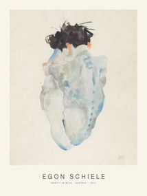 Reprodukció Nudity in Blue (Special Edition Nude) - Egon Schiele