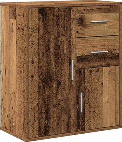 vidaXL Széf fiókkal Öreg fa 60 x 31 x 70 cm Faanyag