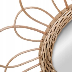 Eredeti nappali tükör Virág 38 cm fonott