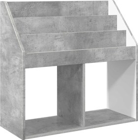 vidaXL Gyerek Könyvespolc Beton Szürke 72,5 x 29,5 x 69 cm Faanyag