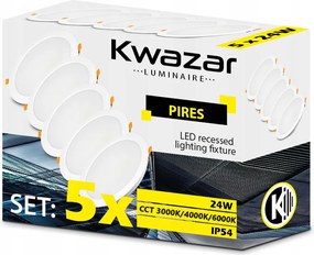 Led Panel Cct Mennyezeti Plafon 24W IP54 230V Fürdőszoba Betét Változtatható Szín