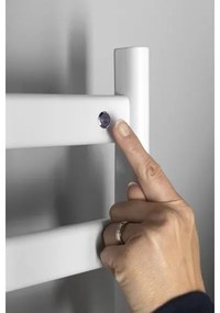 Sapho - ELIAS elektromos törölközőszárító, 105 W/230 V, 49 × 73 cm, matt fehér