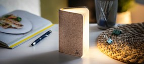 Összecsukható lámpa "Smart Book" mini, barna textil - Gingko