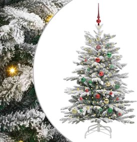 vidaXL Műanyag Hajtogatós Karácsonyfa Fehér 150 cm PE és PVC