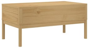 FLORO viaszbarna tömör fenyőfa dohányzóasztal 99 x 55,5 x 45 cm
