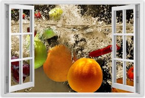 Poszterek 60x40 Gyümölcsök a vízbe esve