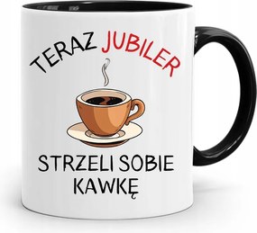 Ékszerésznek Fekete Bögre Lő Magának Egy Kávét fényképes nyomtatással