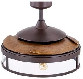 FANAWAY 212925 - LED mennyezeti ventilátor CLASSIC 3xE27/4W/230V barna + DO