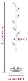 kék porszórt vas ruhafogas 172 cm
