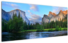Egy vad hegyi táj képe (120x50 cm)