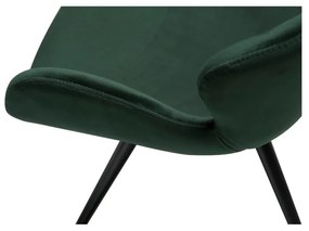 Zöld kárpitozott karfás étkezőfotel Gaia – DAN-FORM Denmark