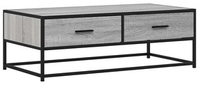 Szürke sonoma szerelt fa és fém dohányzóasztal 100 x 50 x 35 cm