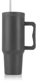 Termoszbögre, 1,2 l, szívószállal, füllel, szürke (KHKE678)