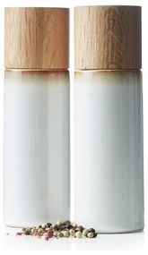 Basics Cream 2 db-os krémszínű agyagkerámia só- és borsőrlő szett - Bitz