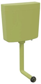 Olívazöld WC-tartály alsó vízbemenettel 3/6 liter