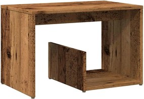vidaXL Oldalasztal Régi fa 59x36x38 cm Gépelt fa