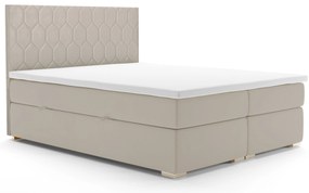Franciaágy Boxspring 160 cm Piranno (bézs) (tárolóhellyel). Akció -16%. 1044284