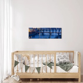 A prágai hidak képe (órával) (90x30 cm)