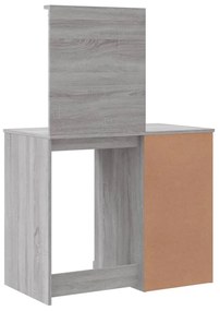 szürke sonoma fésülködőasztal LED-lámpákkal 90x42x132,5 cm