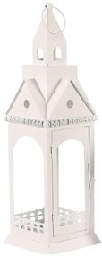 Fém lámpa Templomtorony, magasság 46 cm, fehér