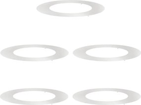 vidaXL Alkalmas lapos fa gyűrűkhez 5 pcs Ezüst Ø50 / 80 cm