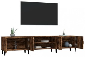 füstös tölgy színű szerelt fa TV-szekrény 180x31,5x40 cm