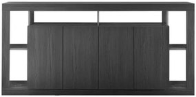 RIMINI komód, négyajtós – fekete kőris