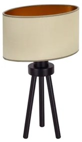 Duolla - Asztali lámpa OVAL VEGAN 1xE27/15W/230V átm. 30 cm bézs