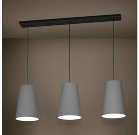 Eglo 390136 - Csillár zsinóron PETROSA 3xE27/40W/230V szürke