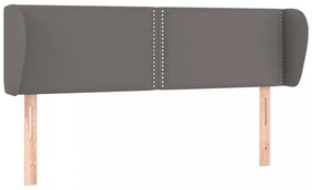 szürke műbőr szárnyas fejtámla 147x23x78/88 cm
