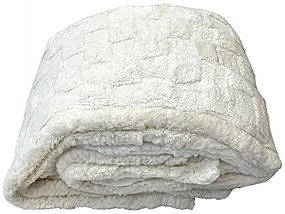 Luxus fehér báránytakaró mikroplüssből 200x230cm TiaHome