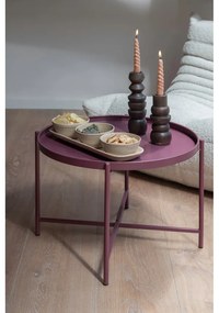Mályvaszínű fém kerek dohányzóasztal ø 50 cm Meseta – Leitmotiv