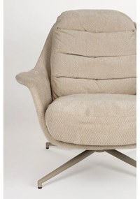 Bézs forgó relaxációs fotel Philly – Zuiver