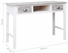 szürke fa íróasztal 110 x 45 x 76 cm