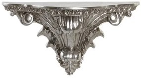 Vinatge ezüst fali polc 37,5x17x21 cm polirezin