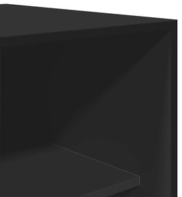 vidaXL fekete szerelt fa ruhásszekrény 100 x 50 x 200 cm