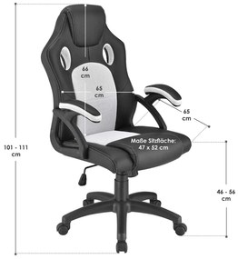 Irodai gurulós szék Montreal (fehér)