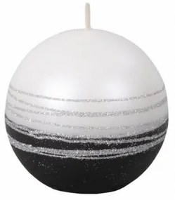 Lumina Silver karácsonyi gyertya gömb, fehér