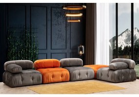 Narancssárga bársony puff Bubble – Artie