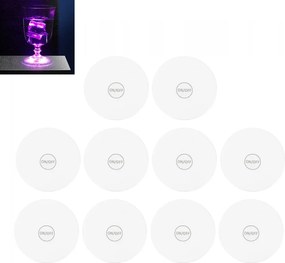 Led-es Alátét Matrica Palackhoz Pohárhoz Bögréhez 10 Db-os Szett