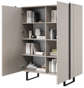 Verica komód 120 cm - kasmír / fekete lábak