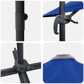 Cantilever Roma Napernyő Kék és Fekete 352 x 251 x 260 cm
