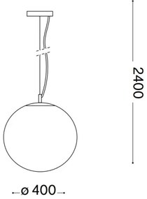 Ideal Lux - Csillár zsinóron MAPA 1xE27/42W/230V átm. 40 cm szürke/füstös